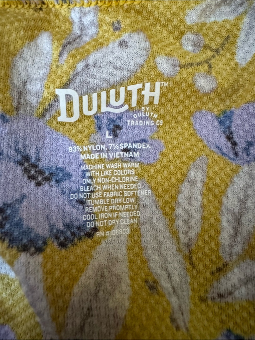 Two pairs of Duluth Trading Co Blue Floral Mesh and yellow bikini  NWOT - Picture 6 of 6